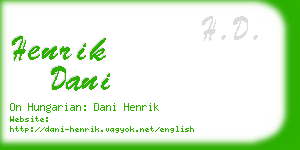 henrik dani business card